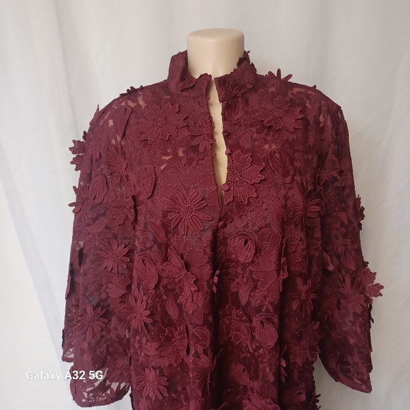 Marie  by Victoria dunn Dress Deep Red Lace And Size XL - Picture 5 of 14
